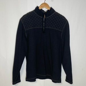 G.H.Bass & Co. Gray Quarter Zip Quilted Pullover Size XL